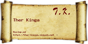 Ther Kinga névjegykártya