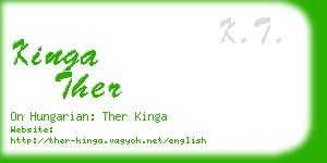 kinga ther business card